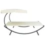 Garden lounger with gray awning by vidaXL, Loungers - Ref: Foro24-48071, Price: 92,92 €, Discount: %