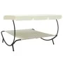 Garden lounger with gray awning by vidaXL, Loungers - Ref: Foro24-48071, Price: 92,92 €, Discount: %