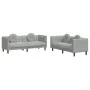 Sofa set with cushions 2 pieces light gray velvet by , Sofas - Ref: Foro24-3209257, Price: 437,44 €, Discount: %