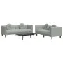 Sofa set with cushions 2 pieces light gray velvet by , Sofas - Ref: Foro24-3209257, Price: 437,44 €, Discount: %