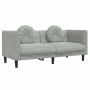 Sofa set with cushions 2 pieces light gray velvet by , Sofas - Ref: Foro24-3209257, Price: 446,16 €, Discount: %