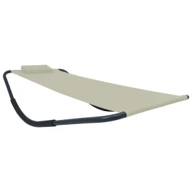 Cremefarbene Sonnenliege aus Stahl, 200 x 90 cm von vidaXL, Betten im Freien - Ref: Foro24-48083, Preis: 74,75 €, Rabatt: %