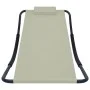 Tumbona de acero color crema 200x90 cm de vidaXL, Camas para exteriores - Ref: Foro24-48083, Precio: 74,75 €, Descuento: %