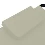 Tumbona de acero color crema 200x90 cm de vidaXL, Camas para exteriores - Ref: Foro24-48083, Precio: 74,75 €, Descuento: %