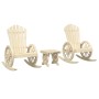 Gartenmöbel-Set 3-teilig aus massivem Tannenholz von , Gartensets - Ref: Foro24-3207123, Preis: 346,92 €, Rabatt: %