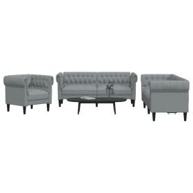3-piece sofa set light gray fabric by , Sofas - Ref: Foro24-3209191, Price: 761,28 €, Discount: %