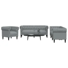 3-piece sofa set light gray fabric by , Sofas - Ref: Foro24-3209191, Price: 694,36 €, Discount: %