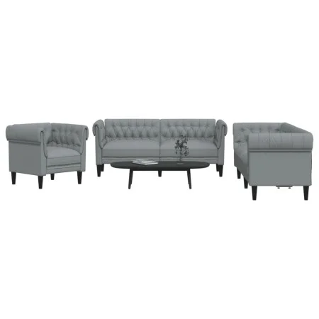 3-piece sofa set light gray fabric by , Sofas - Ref: Foro24-3209191, Price: 694,36 €, Discount: %