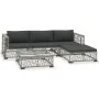5-teiliges Gartenmöbel-Set und graue synthetische Rattankissen von vidaXL, Gartensets - Ref: Foro24-46808, Preis: 455,64 €, R...