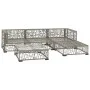 5-teiliges Gartenmöbel-Set und graue synthetische Rattankissen von vidaXL, Gartensets - Ref: Foro24-46808, Preis: 455,64 €, R...