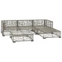 5-teiliges Gartenmöbel-Set und graue synthetische Rattankissen von vidaXL, Gartensets - Ref: Foro24-46808, Preis: 485,80 €, R...