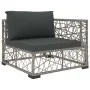 5-teiliges Gartenmöbel-Set und graue synthetische Rattankissen von vidaXL, Gartensets - Ref: Foro24-46808, Preis: 455,64 €, R...