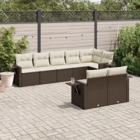 8-piece garden sofa set and brown synthetic rattan cushions by , Garden sets - Ref: Foro24-3220422, Price: 575,91 €, Discount: %