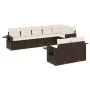 8-piece garden sofa set and brown synthetic rattan cushions by , Garden sets - Ref: Foro24-3220422, Price: 575,91 €, Discount: %