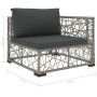 5-piece garden furniture set and gray synthetic rattan cushions by vidaXL, Garden sets - Ref: Foro24-46808, Price: 485,80 €, ...