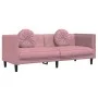 Zweiteilige Sofagarnitur aus rosafarbenem Samt mit Kissen von , Sofas - Ref: Foro24-3209260, Preis: 544,04 €, Rabatt: %
