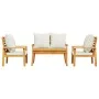 Set de muebles de jardín 4 pzs y cojines madera maciza acacia de , Conjuntos de jardín - Ref: Foro24-3211795, Precio: 411,74 ...