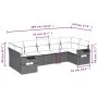 7-piece garden sofa set with brown PE rattan cushions by , Garden sets - Ref: Foro24-3220592, Price: 492,41 €, Discount: %