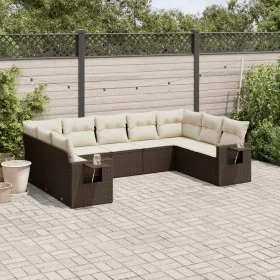 9-teiliges Gartensofa-Set und braune synthetische Rattankissen von , Gartensets - Ref: Foro24-3220602, Preis: 602,73 €, Rabat...