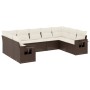 9-teiliges Gartensofa-Set und braune synthetische Rattankissen von , Gartensets - Ref: Foro24-3220602, Preis: 581,95 €, Rabat...