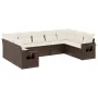 9-teiliges Gartensofa-Set und braune synthetische Rattankissen von , Gartensets - Ref: Foro24-3220602, Preis: 602,73 €, Rabat...