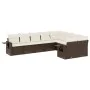 9-teiliges Gartensofa-Set und braune synthetische Rattankissen von , Gartensets - Ref: Foro24-3220642, Preis: 602,73 €, Rabat...