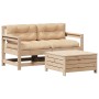 3-teiliges Gartenmöbel-Set mit Kissen aus massivem Kiefernholz von , Gartensets - Ref: Foro24-3250764, Preis: 257,66 €, Rabat...