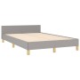 Bed frame with headboard light gray fabric 120x190 cm by , Beds and slatted bases - Ref: Foro24-3270506, Price: 155,41 €, Dis...