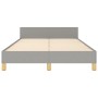 Bed frame with headboard light gray fabric 120x190 cm by , Beds and slatted bases - Ref: Foro24-3270506, Price: 155,41 €, Dis...