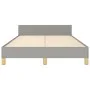 Bed frame with headboard light gray fabric 120x190 cm by , Beds and slatted bases - Ref: Foro24-3270506, Price: 161,03 €, Dis...