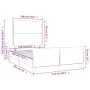 Bed frame with headboard light gray fabric 120x190 cm by , Beds and slatted bases - Ref: Foro24-3270506, Price: 161,03 €, Dis...