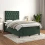 Box spring bed with dark green velvet mattress 120x190 cm by , Beds and slatted bases - Ref: Foro24-3270022, Price: 413,09 €,...