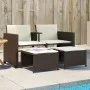 2 seater garden sofa with brown PE rattan table and stools by , Garden sets - Ref: Foro24-368417, Price: 220,26 €, Discount: %
