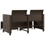 2 seater garden sofa with brown PE rattan table and stools by , Garden sets - Ref: Foro24-368417, Price: 220,26 €, Discount: %