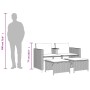2 seater garden sofa with brown PE rattan table and stools by , Garden sets - Ref: Foro24-368417, Price: 163,27 €, Discount: %