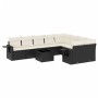 Gartensofa-Set 10-teilig mit schwarzen synthetischen Rattankissen von , Gartensets - Ref: Foro24-3252983, Preis: 608,82 €, Ra...