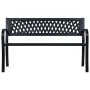 Banco de jardín acero negro 125 cm de vidaXL, Bancos de jardín - Ref: Foro24-47943, Precio: 84,49 €, Descuento: %