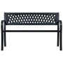 Banco de jardín acero negro 125 cm de vidaXL, Bancos de jardín - Ref: Foro24-47943, Precio: 84,49 €, Descuento: %