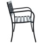 Banco de jardín acero negro 125 cm de vidaXL, Bancos de jardín - Ref: Foro24-47943, Precio: 84,49 €, Descuento: %