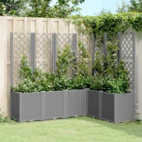 Pflanzgefäß mit Gitter PP hellgrau 160x120x140 cm von , Töpfe und Pflanzgefäße - Ref: Foro24-367877, Preis: 219,82 €, Rabatt: %