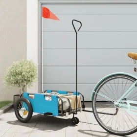 Bicycle trailer iron and blue Oxford cloth by , Bicycle trailers - Ref: Foro24-94184, Price: 77,86 €, Discount: %