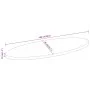 Ovale Tischplatte aus massivem Akazienholz 100x40x3,8 cm von , Tischplatten - Ref: Foro24-370810, Preis: 67,45 €, Rabatt: %