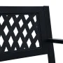 Banco de jardín acero negro 125 cm de vidaXL, Bancos de jardín - Ref: Foro24-47943, Precio: 84,49 €, Descuento: %