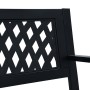 Banco de jardín acero negro 125 cm de vidaXL, Bancos de jardín - Ref: Foro24-47943, Precio: 84,49 €, Descuento: %