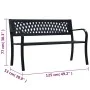 Banco de jardín acero negro 125 cm de vidaXL, Bancos de jardín - Ref: Foro24-47943, Precio: 84,49 €, Descuento: %