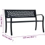 Banco de jardín acero negro 125 cm de vidaXL, Bancos de jardín - Ref: Foro24-47943, Precio: 84,49 €, Descuento: %