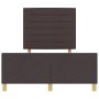 Estructura de cama con cabecera Marrón oscuro 160 x 200 cm tela