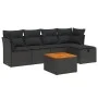 6-piece garden sofa set and black synthetic rattan cushions by , Garden sets - Ref: Foro24-3264709, Price: 342,81 €, Discount: %