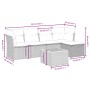 6-piece garden sofa set and black synthetic rattan cushions by , Garden sets - Ref: Foro24-3264709, Price: 342,13 €, Discount: %