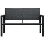 Banco de jardín HDPE negroo aspecto madera 120 cm de vidaXL, Bancos de jardín - Ref: Foro24-47878, Precio: 142,38 €, Descuent...